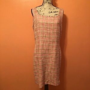 Saks fifth avenue folio pink plaid dress size 12